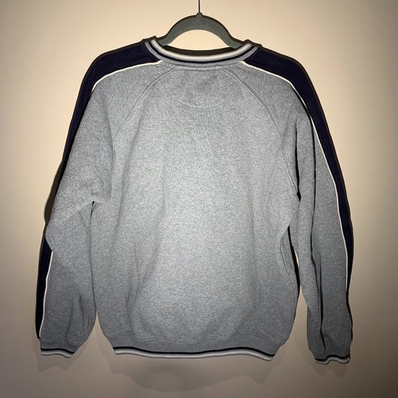 Vintage Grey Sweatshirt with Navy Strips - Picture 1 of 2